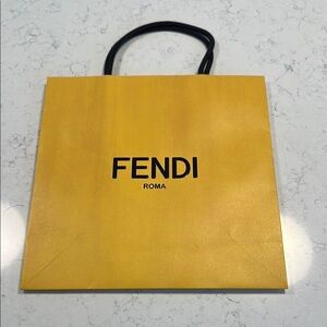 Authentic Fendi Yellow Shopping Bag